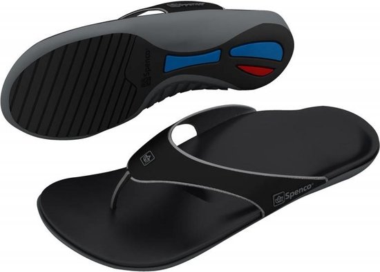 Spenco - Slippers Yumi - Zwart - Schoenmaat: Heren: 45 (29 cm)