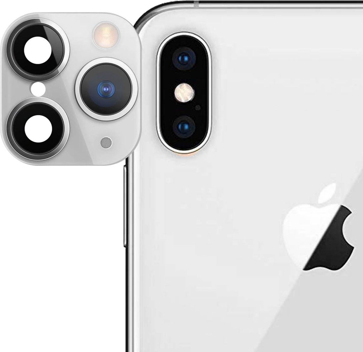 Avizar Camera bescherming Geschikt voor iPhone 11 Pro Camera Sticker Glas Wit, Wit