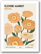 Flower Market | Velvet Art Print | 30x40 cm | Minimalistisch design | 12 designs