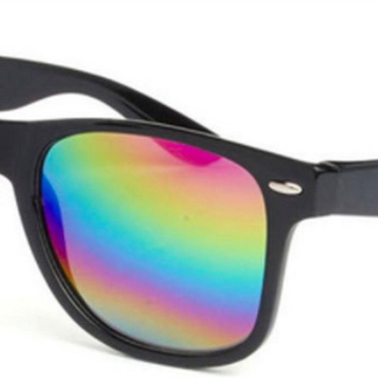 Wayfarer Zonnebril - Zwart regenboogglazen