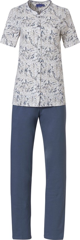 Pastunette - Safari - Pyjamaset - Maat 52 - Wit/Grijs - Katoen/Modal