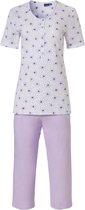 Pastunette - Lovely Lilac - Pyjamaset - Maat 52 - Wit/Lila - Katoen/Modal