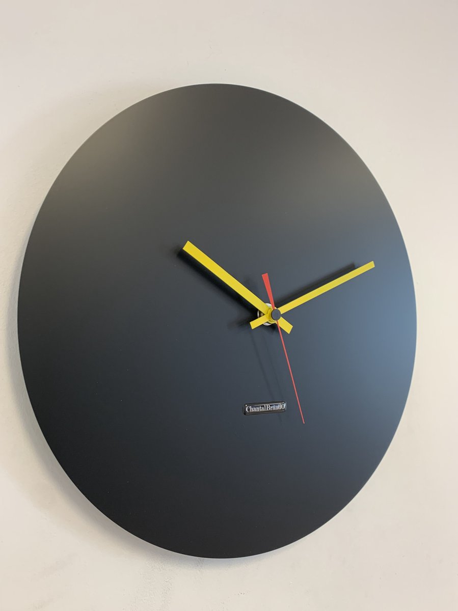 Wandklok ChantalBrandO MISTRAL BLACK -- MODERN DESIGN --