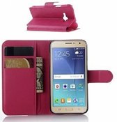 Samsung J2 2016 Hoesje Met Pasjeshouder Bookcase Roze