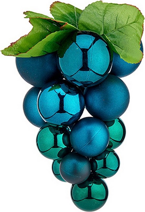Kerstballen Klein Druiven Blauw Plastic