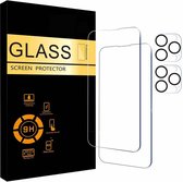 2x Screen Protector Gehard Glas + 2x Camera Lens  protector voor IPhone13/13Pro