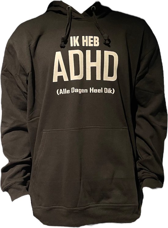 Cadeau digne - Sweat à capuche - TDAH - Paroles amusantes - Unisexe - Sweats