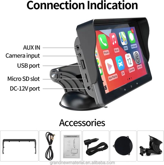 Carpuride 9.3Inch Touchscreen Wireless Carplay Android Auto Bluetooth Car  Stereo