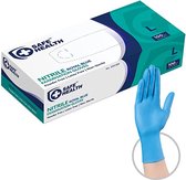 Safe Health Nitril Royal Blue Examination Gloves - 100 stuks - Blauw - Poedervrij - Latex vrij - Niet Steriel - Maat L