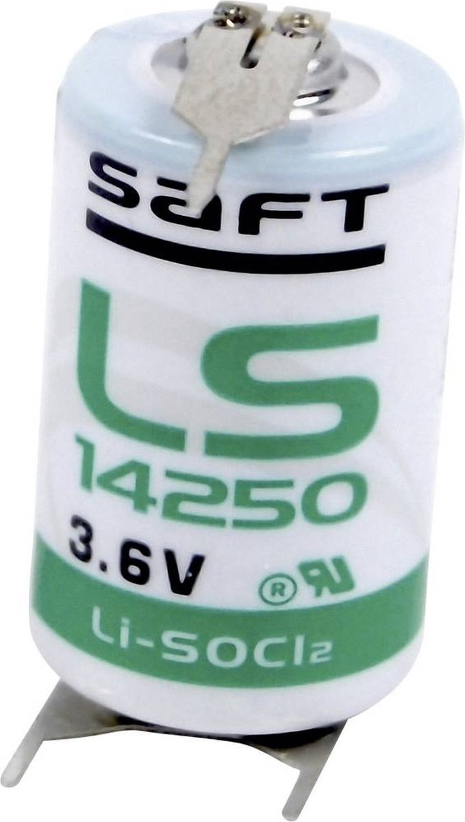 Saft LS 14250 3PFRP Speciale batterij 1/2 AA U-soldeerpinnen Lithium 3.6 V 1200 mAh 1 stuk(s)