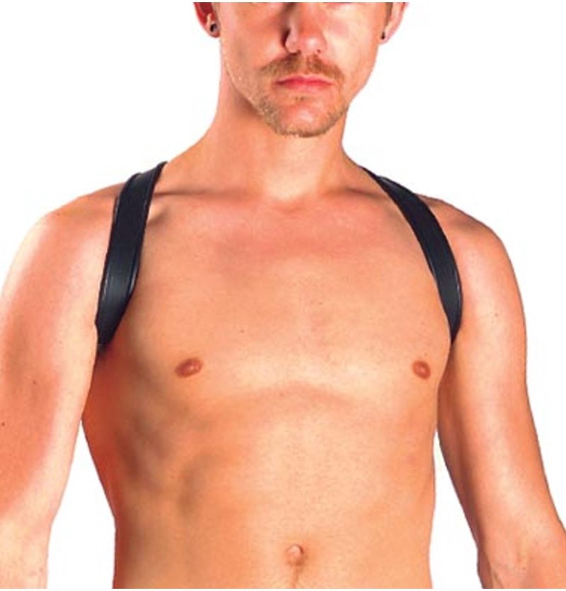 Mister b leren sling harnas premium zwart - s/m