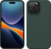 kwmobile telefoonhoesje geschikt voor Apple iPhone 14 Pro Max - Hoesje met siliconen coating - Smartphone case in blauwgroen