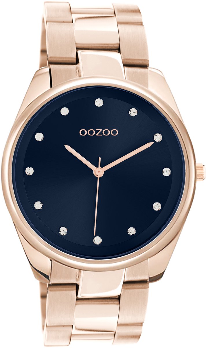 OOZOO Timepieces - rosé goudkleurige OOZOO horloge met rosé goudkleurige roestvrijstalen armband - C10967