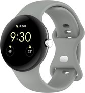 Bandje Voor Google Pixel - Watch Sport Band - Grijs - Maat: ML - Horlogebandje, Armband