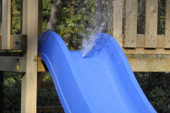 Losse Glijbaan 3 meter Turquoise Blauw (voor platformhoogte 150 cm) | Aanbouwglijbaan voor Buiten in de Tuin | Voor o.a. Speeltoestel of Speelhuisje | Plastic / Kunststof / HDPE - SwingKing
