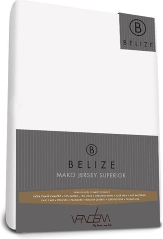 VANDEM Belize Superior hoeslaken - 90 x 200-220 cm - 40 cm hoekhoogte - Mako Jersey Lycra - Extra zware kwaliteit