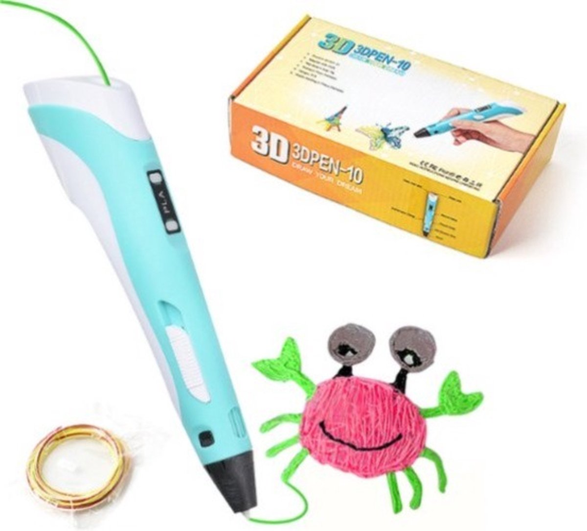 3D Pen - Starterspakket - Inclusief 5 meter PLA Filament - Blauw - Starterkit voor Kinderen en Volwassenen