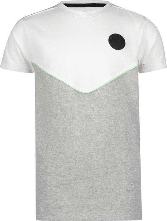 4PRESIDENT T-shirt jongens - Colour Block White - Maat 140