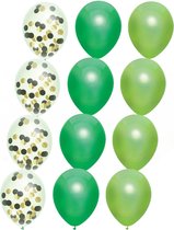 Haza Ballonnen - groen kleuren mix verjaardag/thema feest - 18x stuks