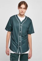 Urban Classics - Baseball Mesh Jersey Shirt - XL - Groen/Wit