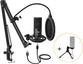 FIFINE T669 USB-microfoon kit - Streaming - Podcasting - Zwart
