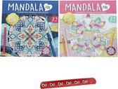 Mandala Kleurboek 2 STUKS - 72 Kleurplaten - Volwassenen en kinderen - Tekenen - Kleurboek
