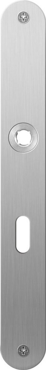GPF1100.23L/R plaatschild 240x30x2mm BB56 links-/rechtsdraaiend RVS geborsteld