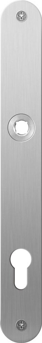 GPF1100.23L/R plaatschild 240x30x2mm PC92 links-/rechtsdraaiend RVS geborsteld