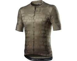 Castelli Fietsshirt korte mouwen Heren Groen  - PAVE' JERSEY BARK GREEN -   M