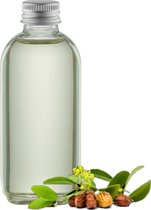 Jojobaolie 75 ml met aluminium dop - 100% natuurlijk - biologisch en koud geperst - goed voor huid, haar en lichaam