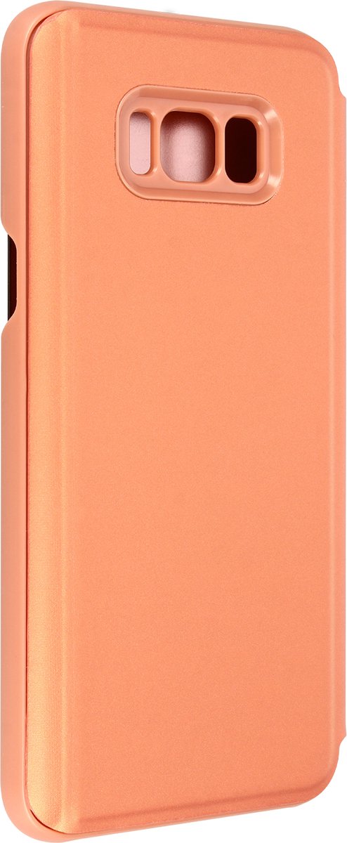 Avizar Foliohoes Geschikt voor Samsung Galaxy S8 Plus ultradunne spiegel foliotas, Roze