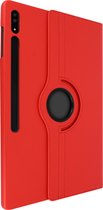 Geschikt voor Samsung Galaxy Tab S8 Ultra Flip Cover 360° Roterende Standaard rood