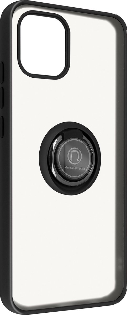 Geschikt voor Samsung Galaxy A03 Bi-materiaal Case Ring Video-Ondersteuning zwart