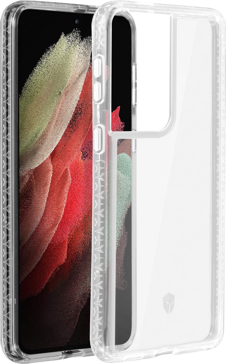 Force Case, Versterkte hoes Geschikt voor Samsung Galaxy S21 Ultra 5G LIFE, Transparant