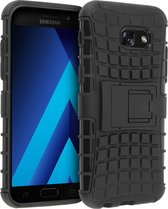 Geschikt voor Samsung Galaxy A5 2017 Shockproof Case met Metalen riemclip zwart