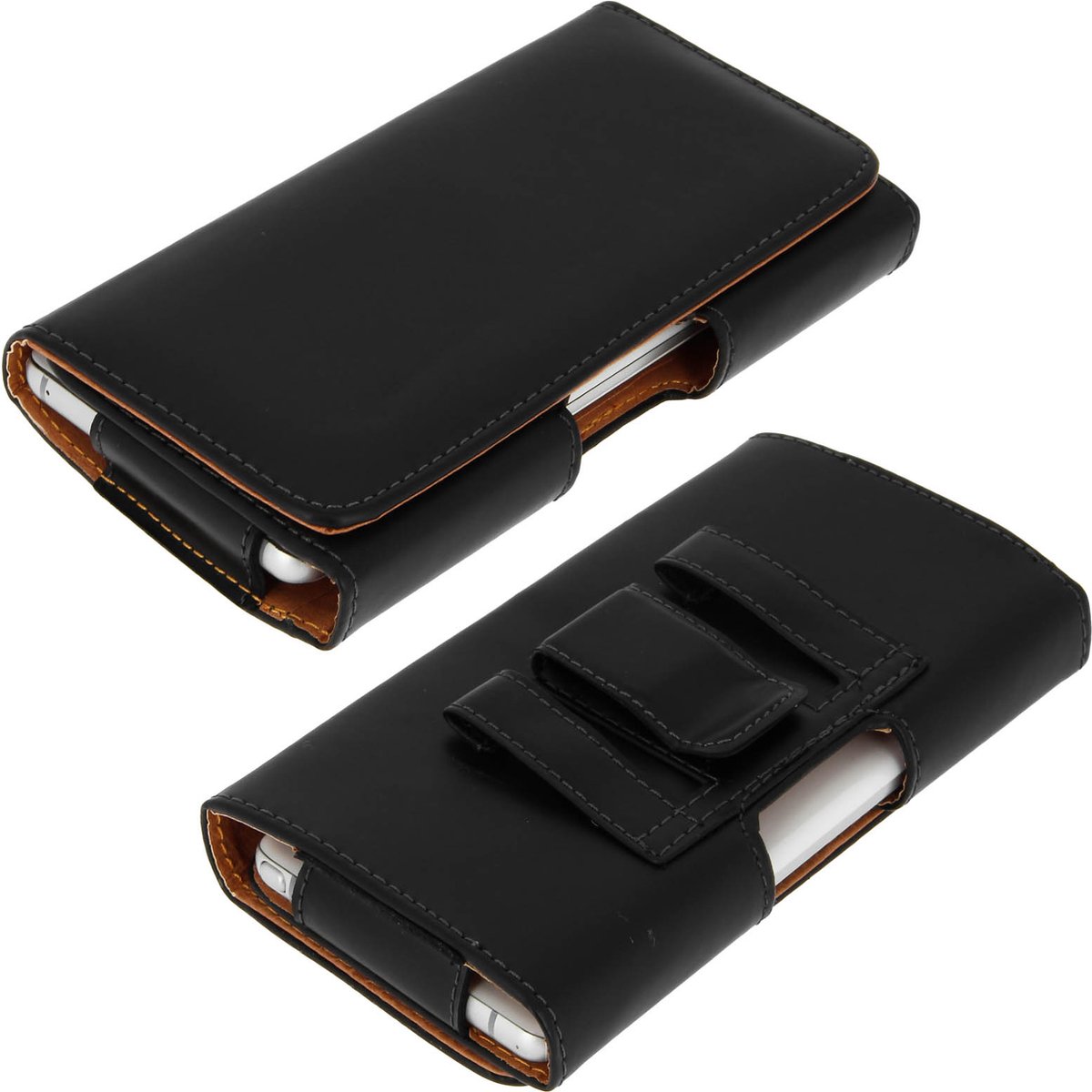 Avizar Étui pour Smartphone Universel Pochette Ceinture Clip + Passant Taille XXL, Zwart