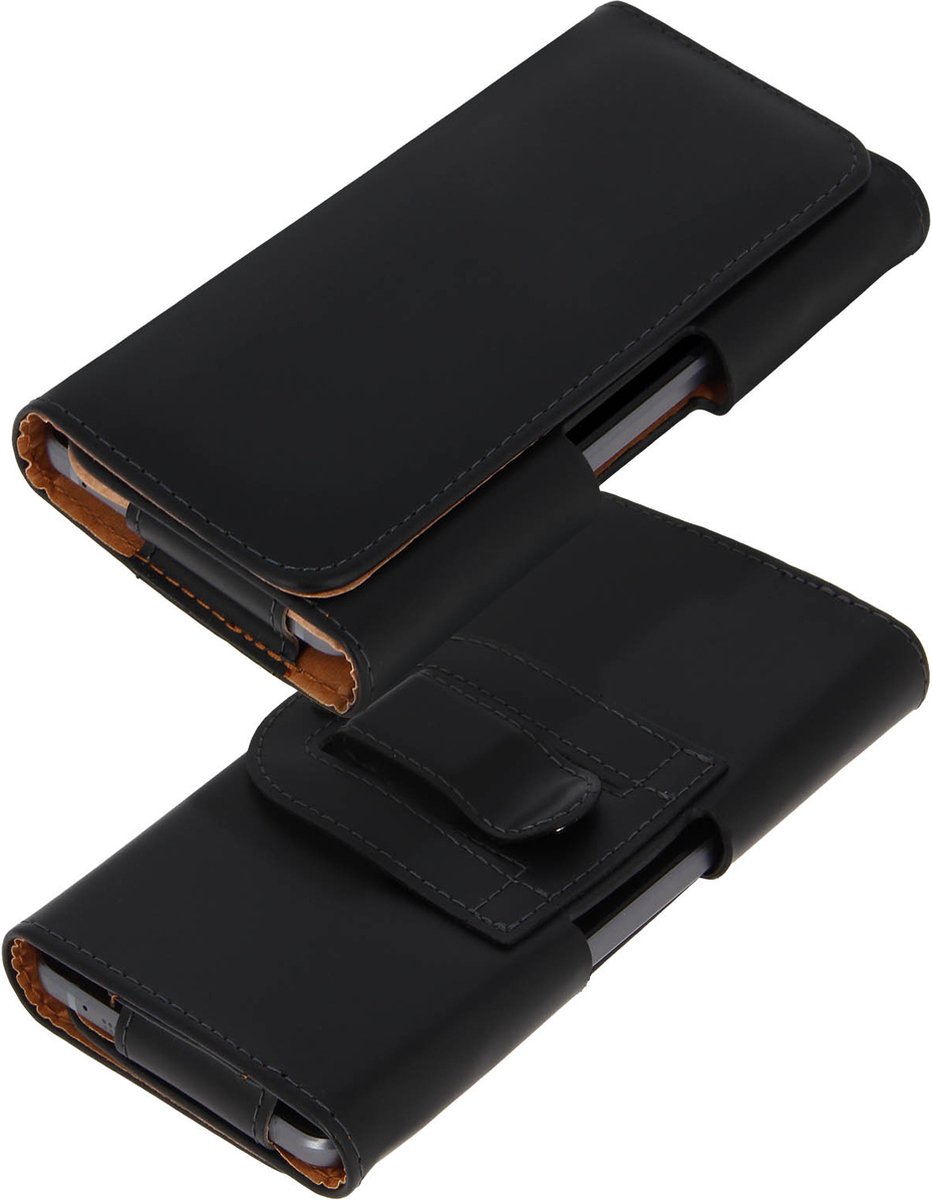 Avizar Riemtas Leer 142 x 73 mm voor smartphone, Zwart