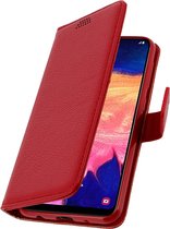 Cover Geschikt voor Samsung Galaxy A10 Flip Wallet Stand Video rode