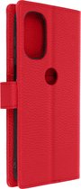 Cover Geschikt voor Motorola Moto G31 en G41 Flip Wallet Stand Video rood