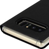Clear View Geschikt voor Samsung Galaxy Note 8 Hoes Spiegelklep Video Support zwart
