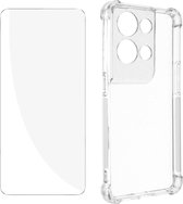 Pack Protection Geschikt voor Oppo Reno 8 Pro 5G hoesje + transparant gehard glas