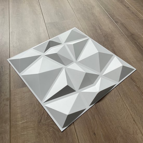 Kopen 3D wanddecoratie 80x120cm wit 01W @ €199,00 – Wandpanelen van