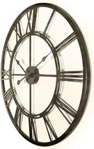 SensaHome Wandklok - Metalen Klok Stil Uurwerk - Industrieel Retro Vintage Stijl - Industrieel Decoratie Wand - 45CM Diameter - Roest