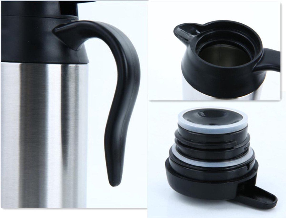 750 ml auto waterkoker roestvrij staal - sigarettenaansteker reiswaterkoker voor water en koffie-12V — afbeelding 7