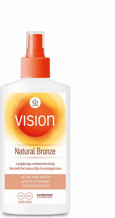 Vision Natural Bronze SPF 50 - Zonneband - Factor 50 - 180 ml