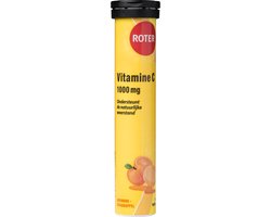 Foto: Roter vitamine c 1000mg bruis hoge dosering vitamine c ter ondersteuning van je weerstand 20 bruistabletten met abrikoos sinaasappelsmaak