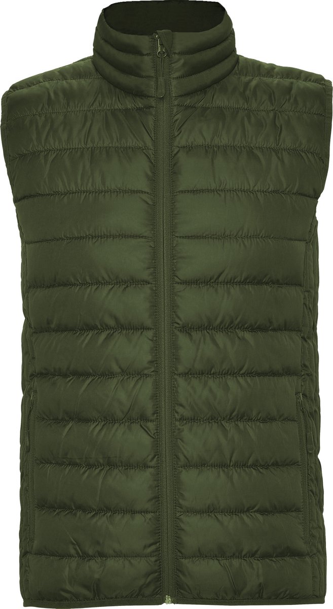Leger Groene gewatteerde Dames bodywarmer met polyester dons model Oslo merk Roly maat L