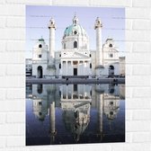 WallClassics - Muursticker - Karlskirche kerk - Oostenrijk - 60x90 cm Foto op Muursticker