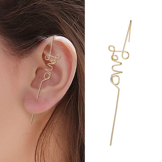 Dear Lune - Earring Piercing - 1 piece - Oorbel - Hook Earrings - Simple - Elegant - Love - Style 009