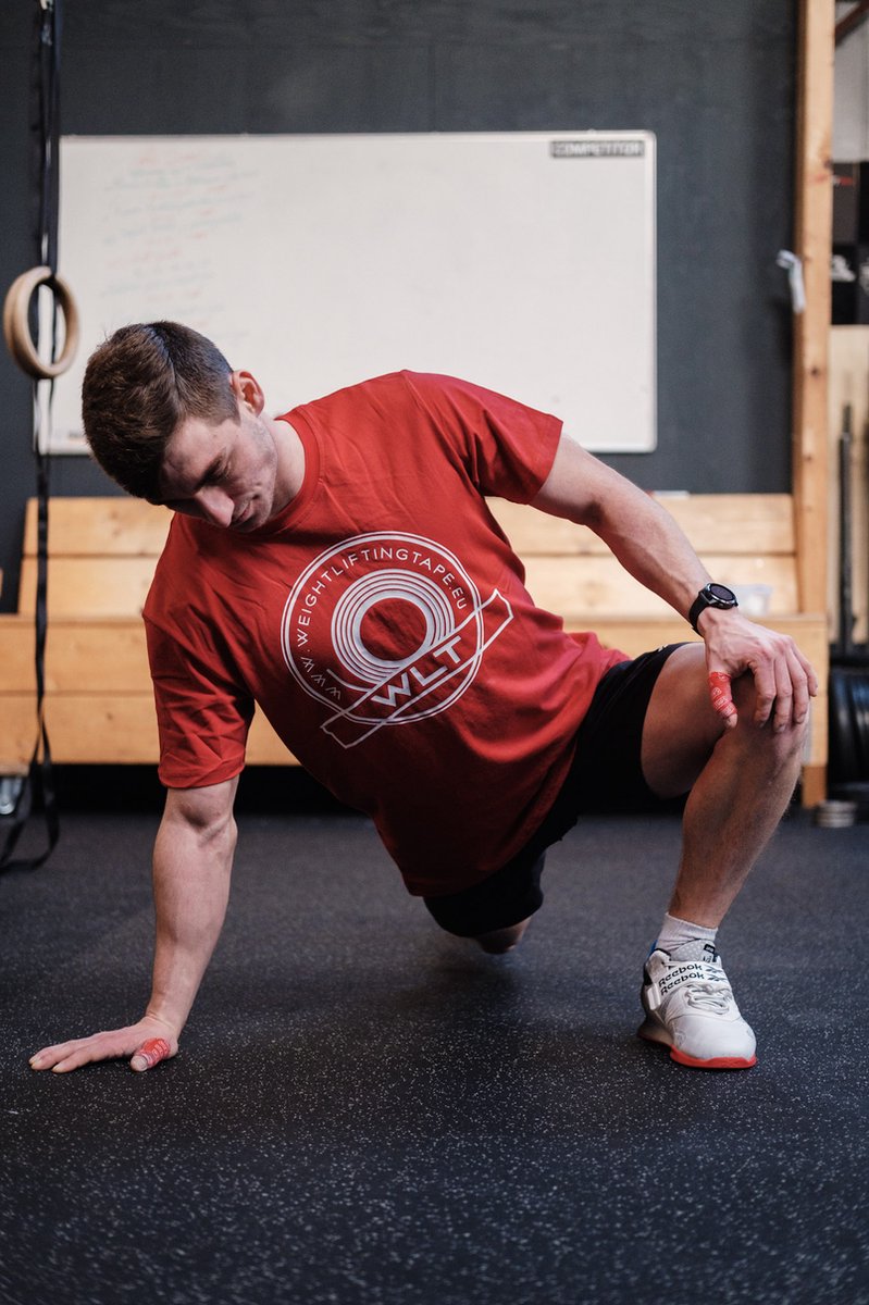 WLT Unisex T-shirt | Maat S | Kleur rood | Weightlifting T-Shirt voor CrossFit, Weightlifting, powerlifting en gymnastics |